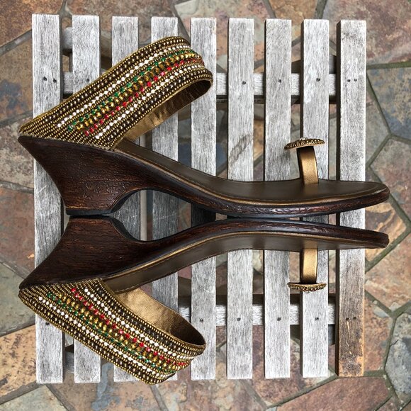 Beaded Thong Sandals - Picture 4 of 7